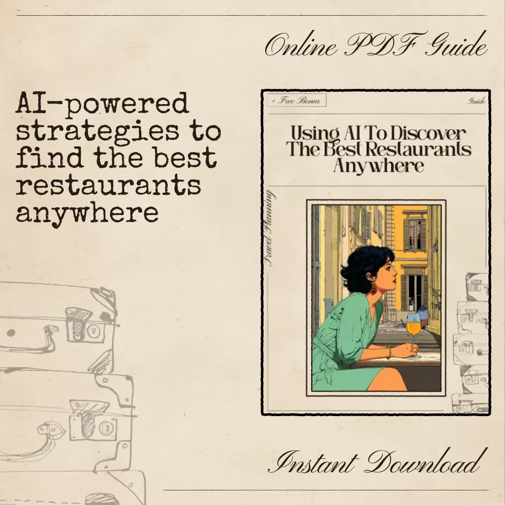 Using AI to Discover the Best Restaurants Anywhere | Ultimate Foodie Travel Guide | Digital Download for Travelers & Food Lovers | Learn ai to find good local restaurants