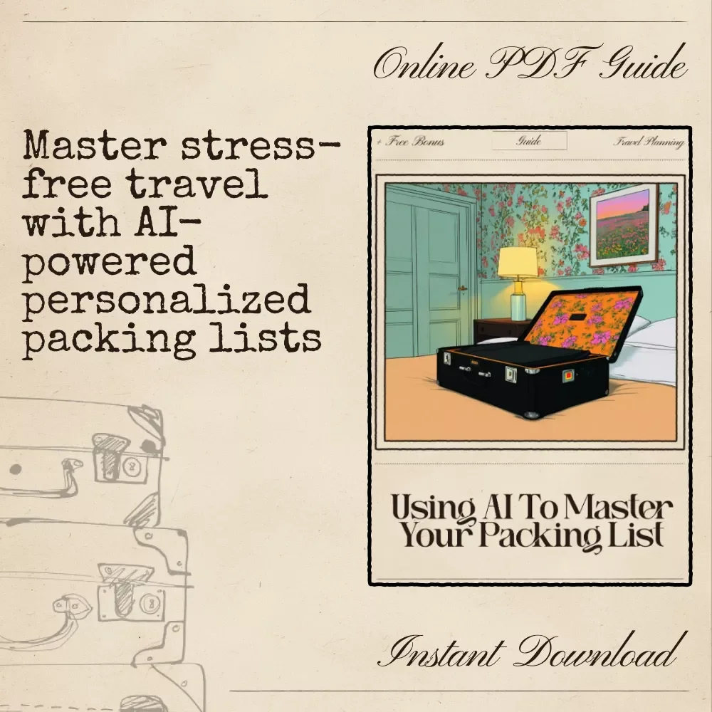 Using AI to Master Your Packing List | Ultimate Travel Guide for Smarter Trips | Digital Download for How to Use AI for Travel Packing List Optimization