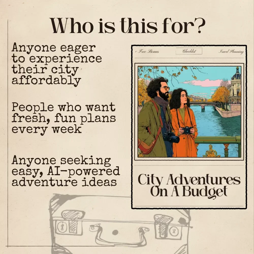 City Adventures on a Budget – Free City Fun Finder Checklist for Travelers & Locals | AI That Finds Free Things to Do in a City | Budget-Friendly Urban Exploration Guide