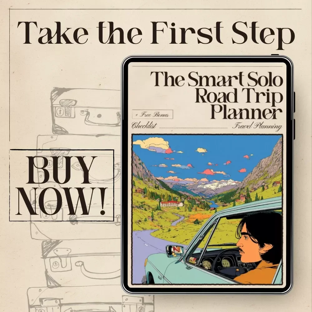 The Smart Solo Road Trip Planner | Digital Checklist for AI-Powered Travel Planning | Solo Traveler Itinerary Tool | Road Trip Prep & Route Builder