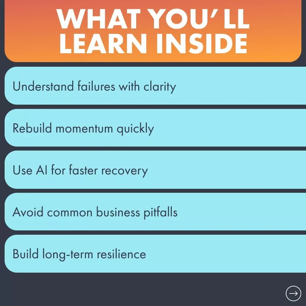 Turning Online Business Setbacks into Growth | Guide for Entrepreneurs | How to Handle Failure and Bounce Back | Digital Download