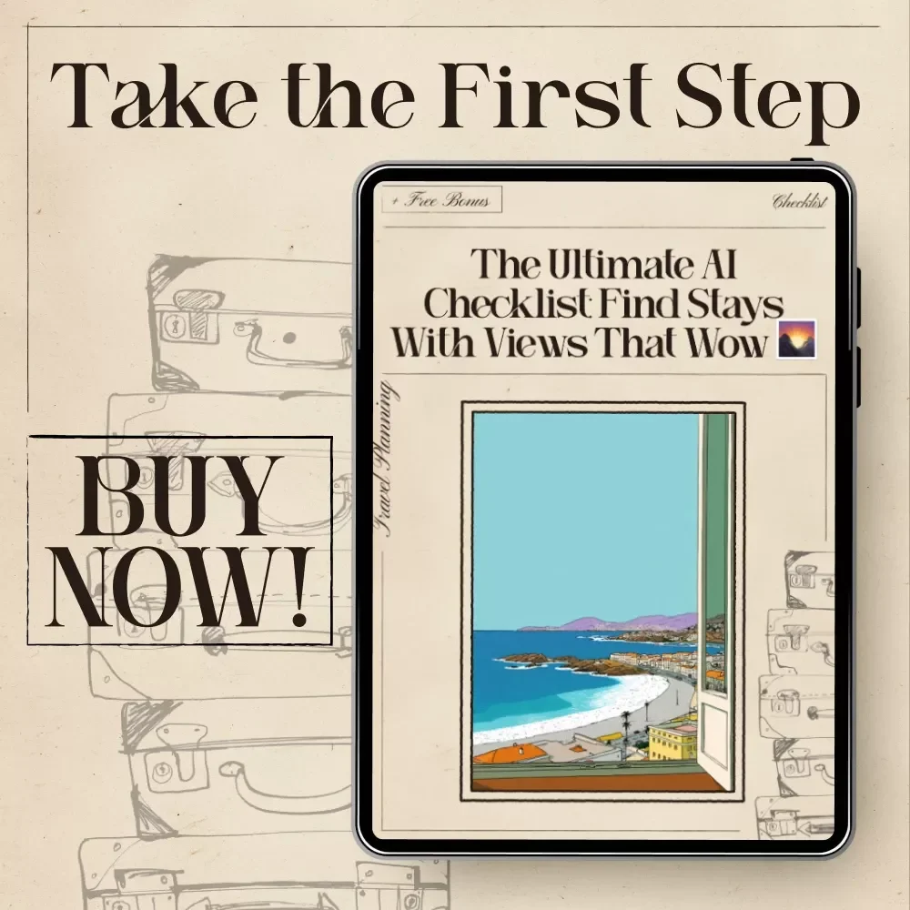 The Ultimate AI Checklist: Find Stays With Views That Wow | Digital Travel Planner, AI to Find Stays With Stunning Views, Vacation Rental Search Helper, Printable & Downloadable Checklist