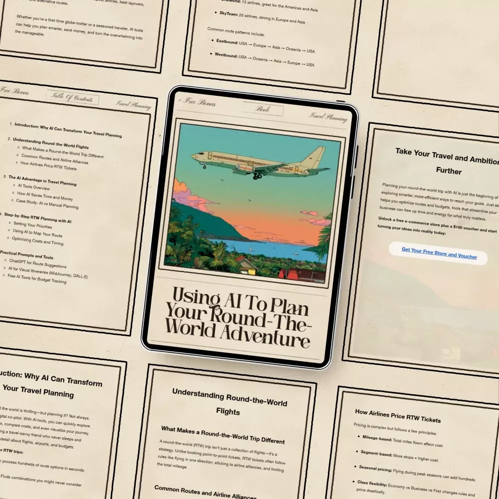 Using AI to Plan Your Round-the-World Adventure: A Comprehensive eBook for Smart, Stress-Free Flight Planning