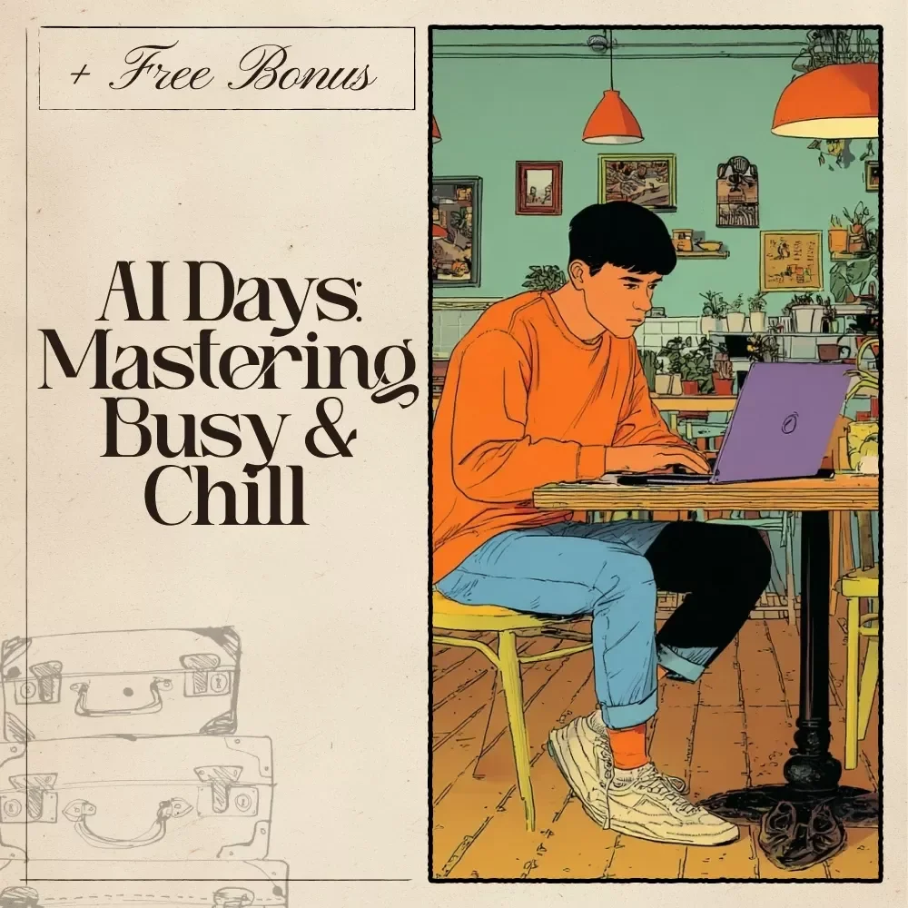 AI Days: Mastering the Art of Mixing Busy and Chill | Digital Download Guide, eBook & Checklist for Productivity, Balance & AI-Powered Planning