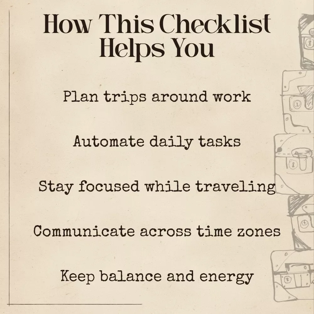 Using AI Tools to Balance Work & Travel | Digital Productivity & Travel Checklist | ai tools for balancing work and travel for Digital Nomads and Remote Workers