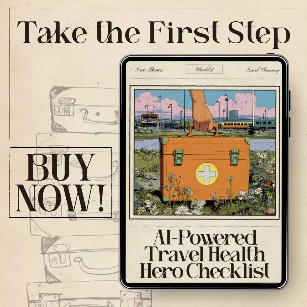 AI-Powered Travel Health Hero Checklist | Digital Packing and Safety Planner | ai to create a travel medicine checklist for Smart, Healthy Travelers