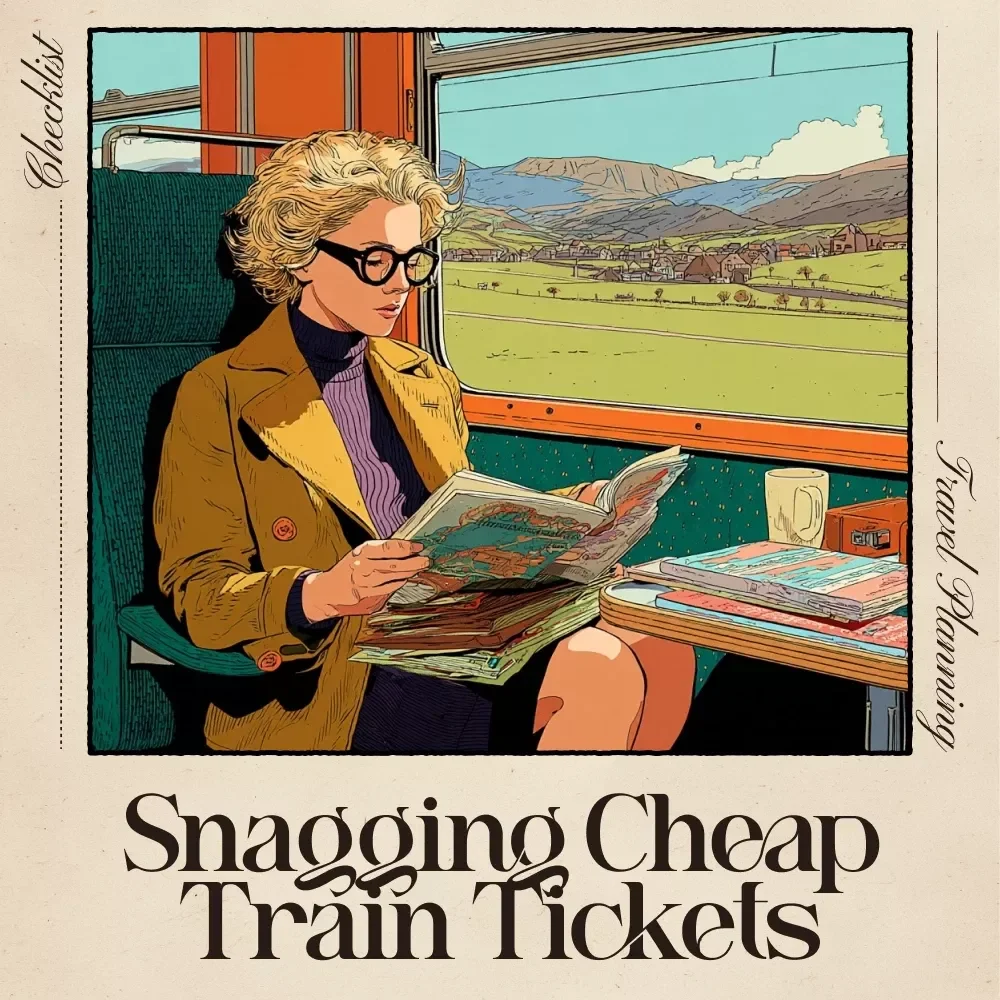 Snagging Cheap Train Tickets Across Europe | Digital Travel Checklist | Smart Planner Using AI for Finding Cheap Train Travel in Europe | Printable PDF for Budget Travelers