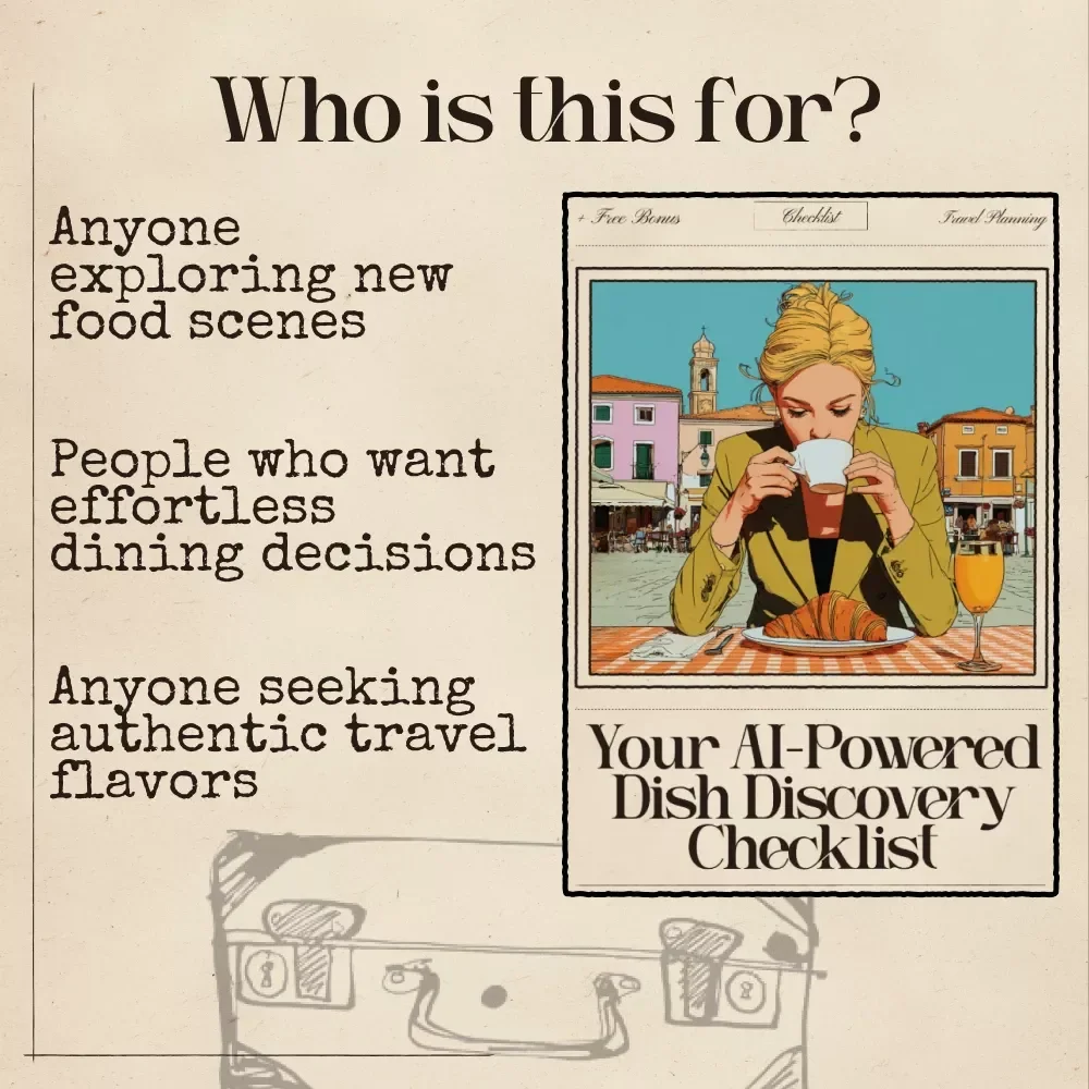 Your AI-Powered Dish Discovery Checklist | Travel Foodie Printable | ai that recommends local dishes to try | Digital Download for Authentic Flavor Exploration