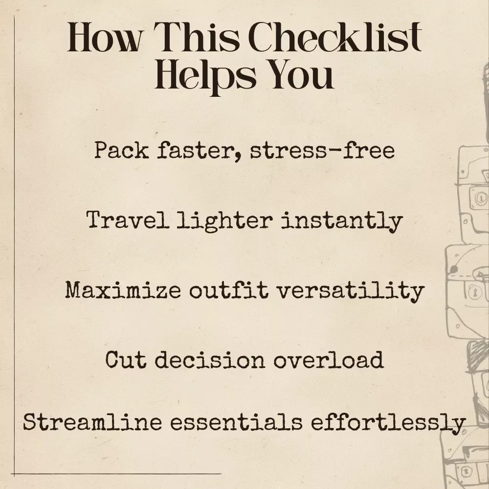 Your Minimalist AI-Powered Packing | Printable Travel Checklist | Long Trip Planner | Smart Luggage Guide for ai for minimalist packing for long trips