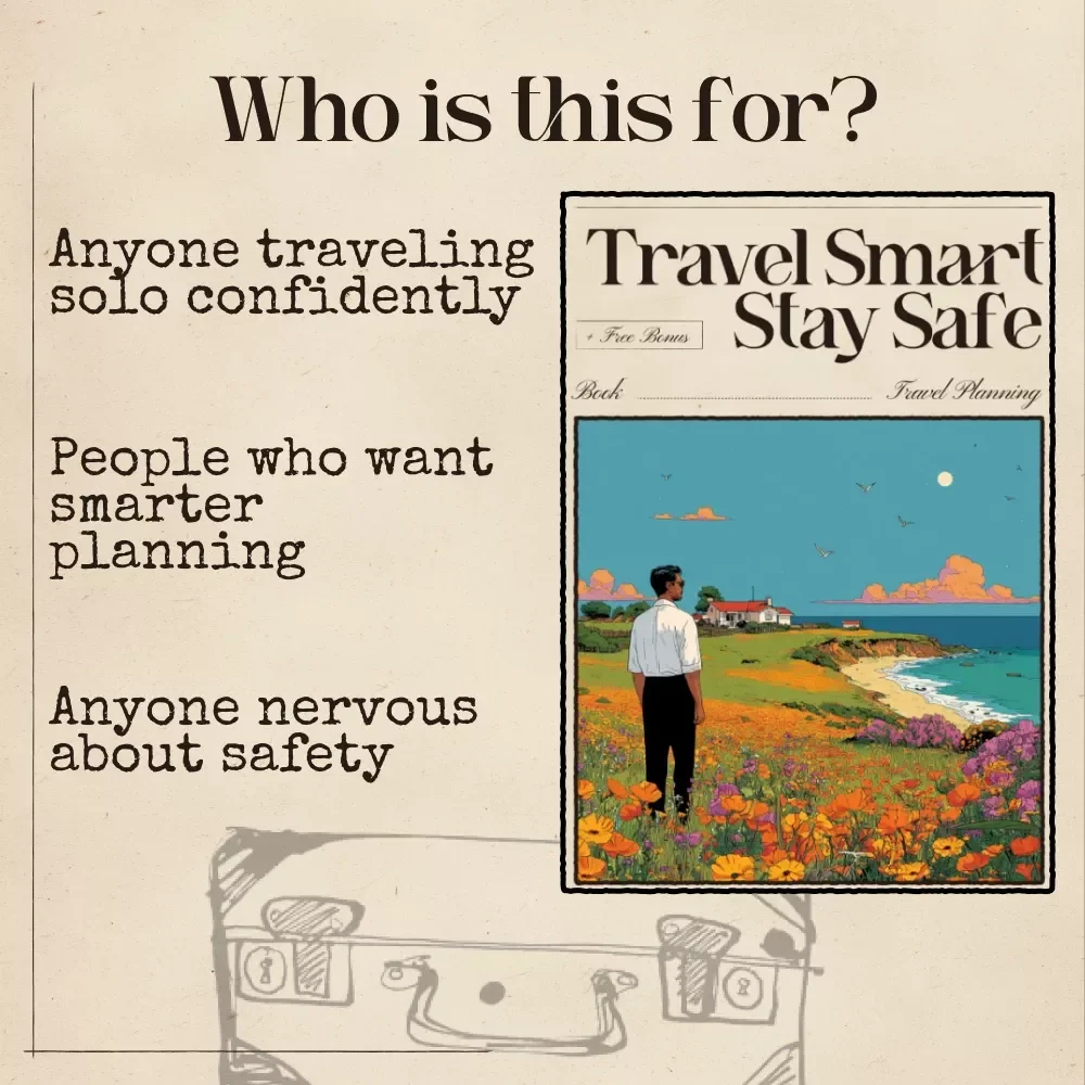 Travel Smart Stay Safe – Solo Travel Safety Ebook for Confident Adventures | AI for Planning a Safe Solo Itinerary | Digital Guide for Smarter, Safer Trips