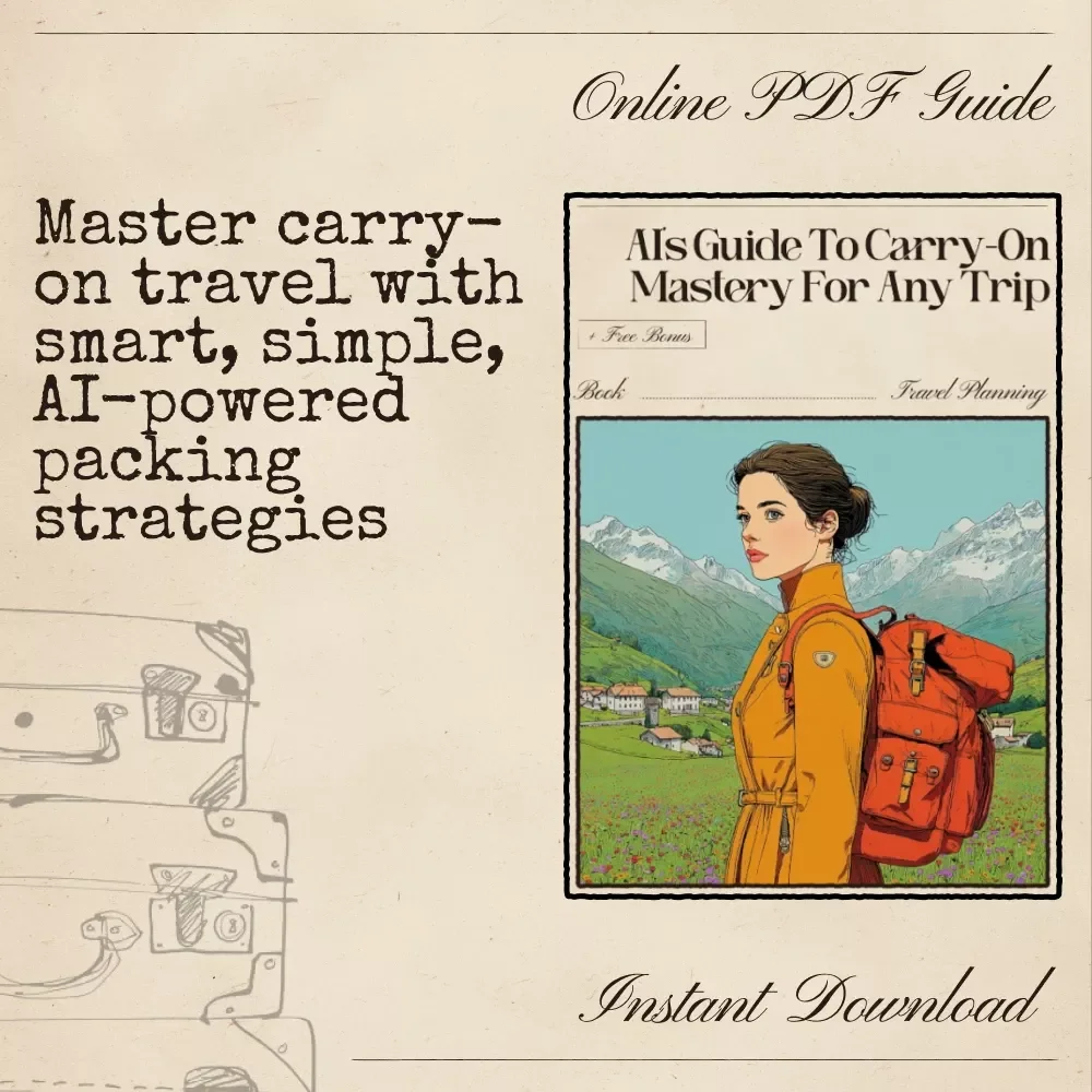 AI’s Guide to Carry-On Mastery for Any Trip – Ultimate ai carry on only packing guide for any trip | Minimalist Travel eBook for Stress-Free Packing