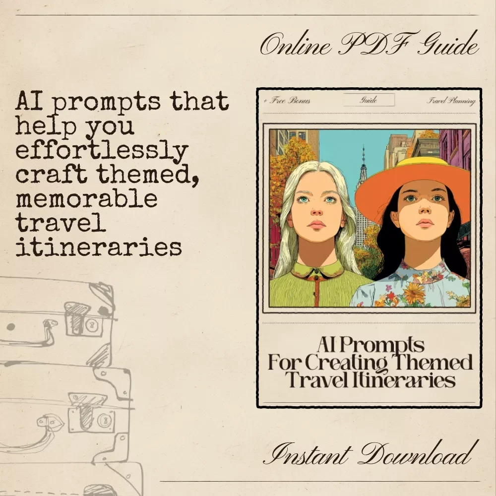 AI Prompts for Creating Themed Travel Itineraries – Ultimate Guide for Travelers, Creators & Planners | SEO-Friendly Digital Download for Custom Trip Themes | ai prompts for creating themed travel itineraries