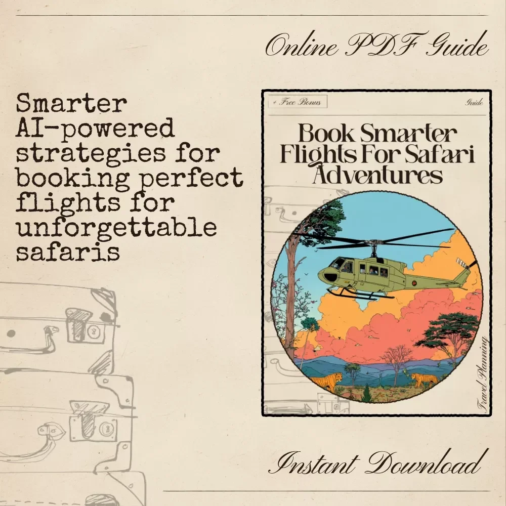 Book Smarter Flights for Safari Adventures — AI-Enhanced Travel Guide for Finding Flights for Safari Adventures, Expert eBook for Wildlife Trip Planning, Digital Download