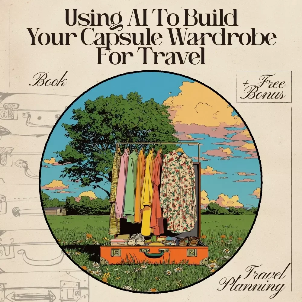 Using AI to Build Your Capsule Wardrobe for Travel | Editable eBook Guide for Smart Packing | AI for Capsule Wardrobe Packing List | Minimalist Travel Planner Digital Download
