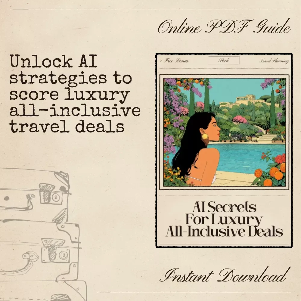 AI Secrets for Luxury All-Inclusive Deals | Ultimate Travel Savings eBook | Use ai to find five star all inclusive deals Fast | Digital Download Guide for Luxury Travelers
