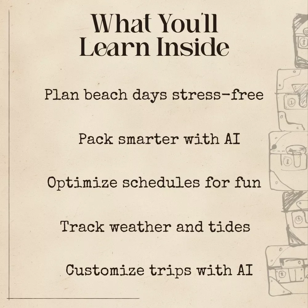 AI & Sandy Toes: Effortless Beach Day Planning Made Simple – Digital Download eBook, Guide, Checklist for Stress-Free Summer Fun