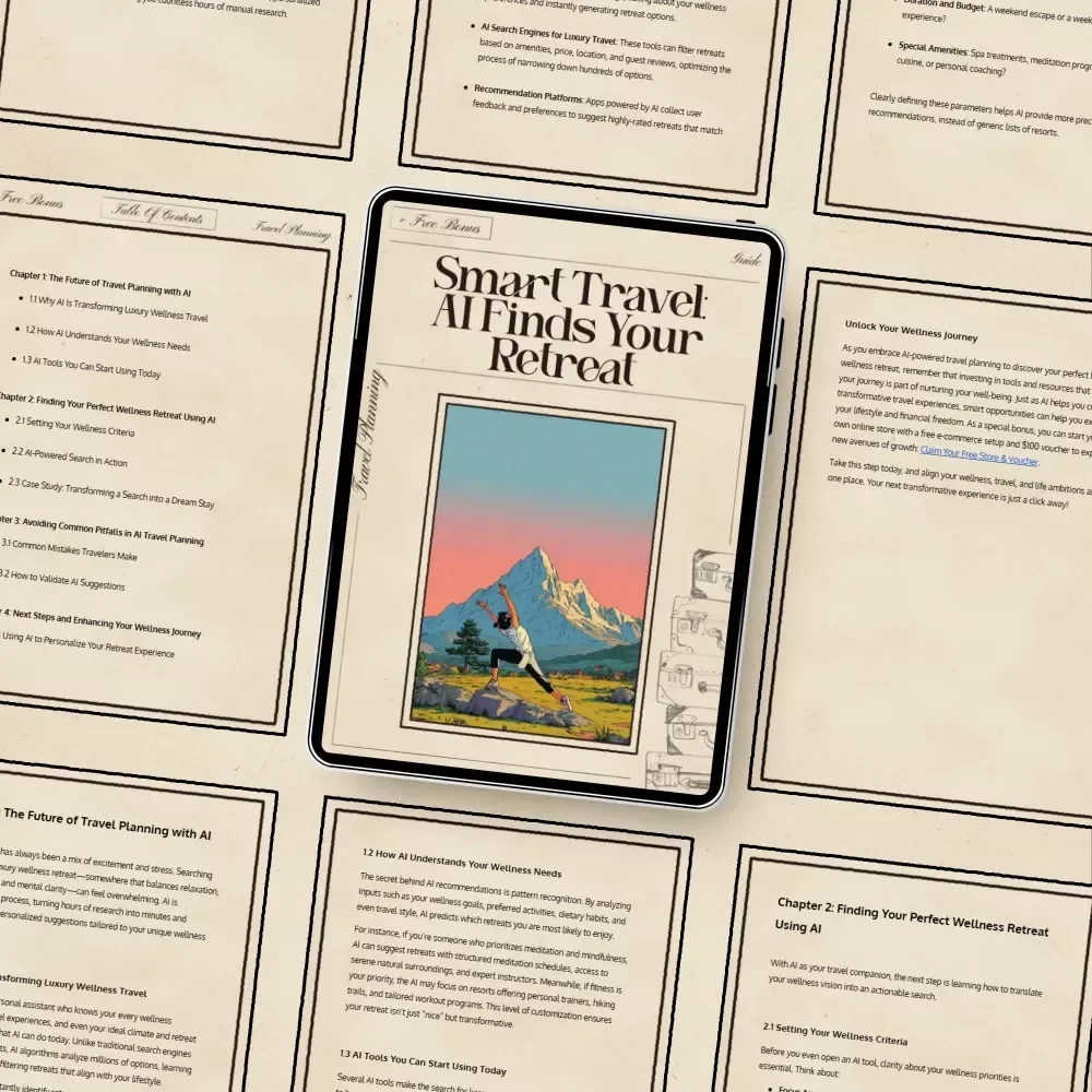 Smart Travel: AI Finds Your Retreat – Luxury Wellness Retreat Planning Guide, Digital Download, AI Travel Planner, Wellness Escape eBook, ai that finds luxury wellness retreats