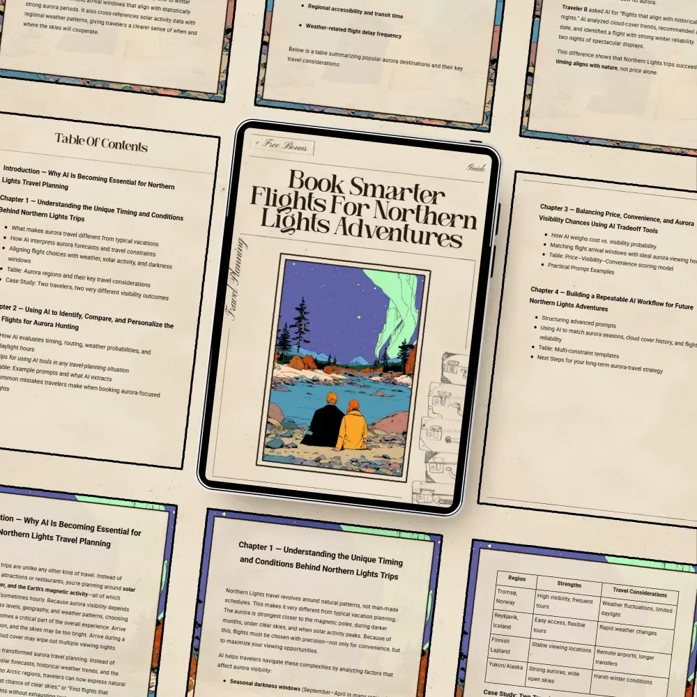 Book Smarter Flights for Northern Lights Adventures — AI-Enhanced Aurora Travel Planning Guide for Travelers Seeking ai for finding flights for northern lights trips | Digital Download, eBook-Style Trip Planning Resource