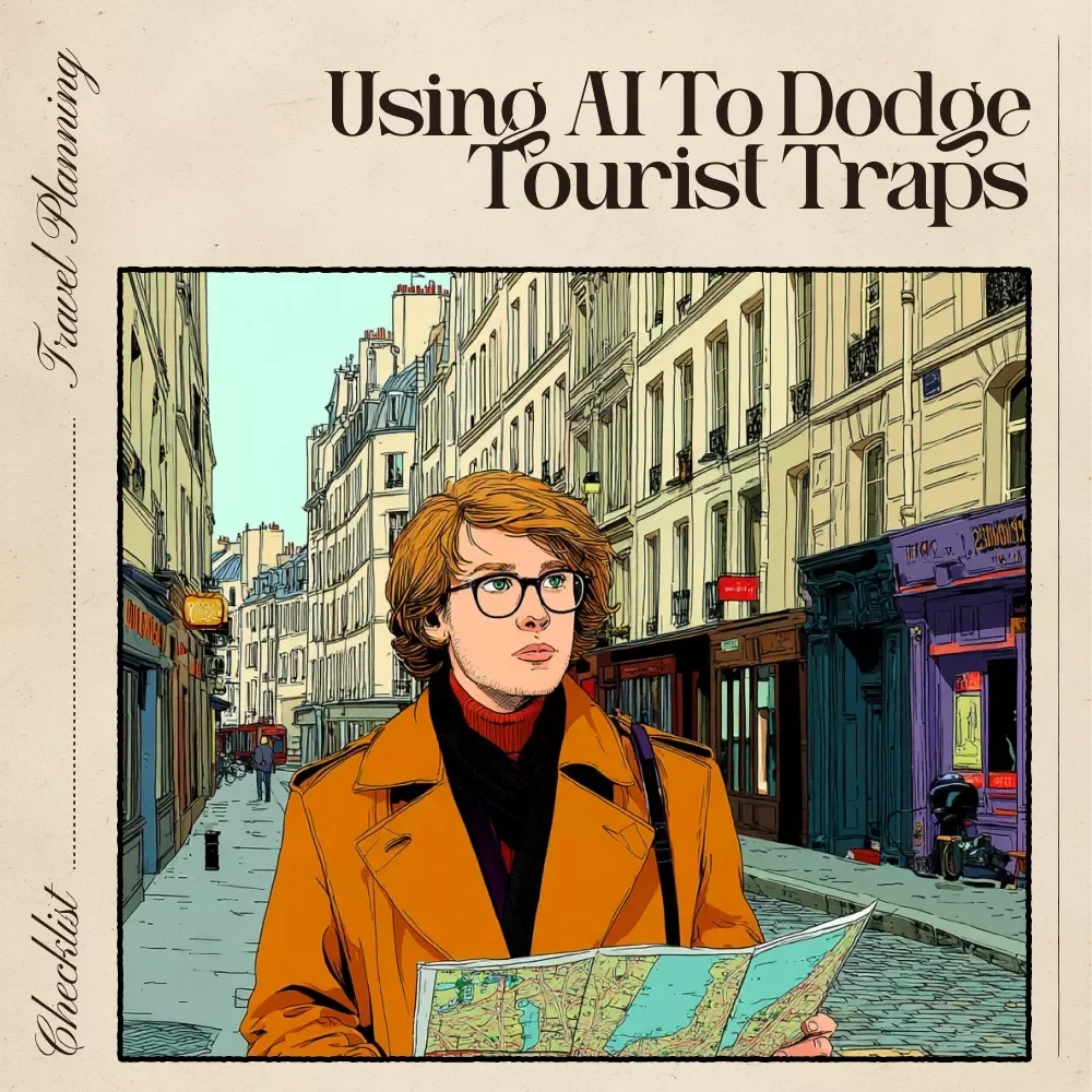 Using AI to Dodge Tourist Traps | Smart Travel Guide for Hidden Gems, AI for Avoiding Tourist Traps, Digital Download for Travelers
