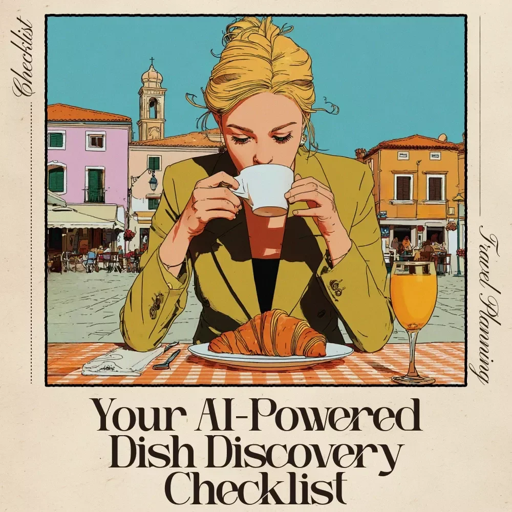 Your AI-Powered Dish Discovery Checklist | Travel Foodie Printable | ai that recommends local dishes to try | Digital Download for Authentic Flavor Exploration