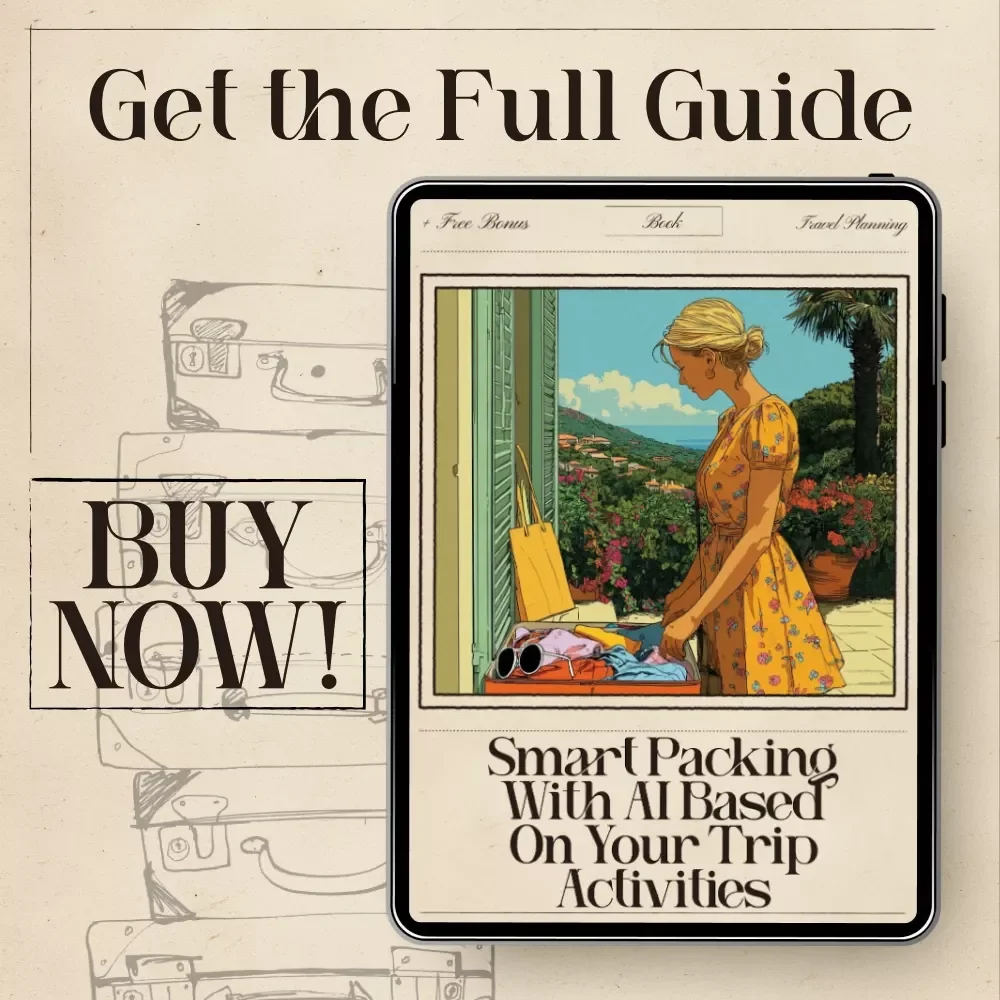 Smart Packing With AI Based on Your Trip Activities | Ultimate Travel eBook for Stress-Free Suitcase Planning | ai for packing list based on trip activities Guide