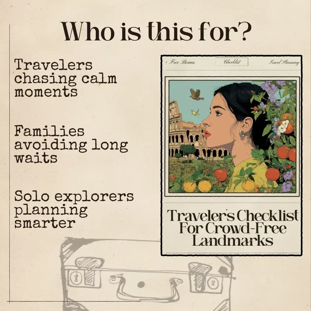 Traveler’s Checklist for Crowd-Free Landmarks | Smart Trip Planning Guide | ai that suggests alternative times to visit landmarks for Peaceful, Unhurried Adventures