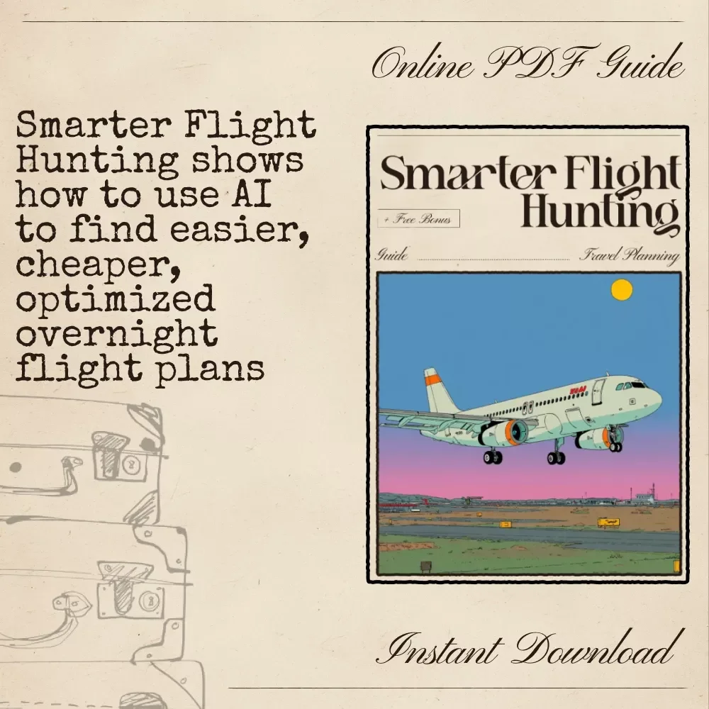 Smarter Flight Hunting — AI-Enhanced Guide for Finding Flights with Overnight Options, Travel Hacks, Red-Eye Strategies, and Smart Itinerary Planning (Digital Download)