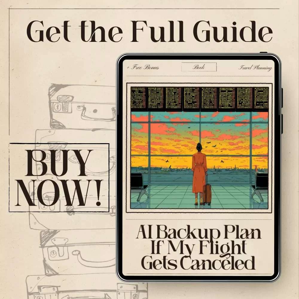 AI Backup Plan If My Flight Gets Canceled | Travel Emergency Ebook | Instant Digital Download | AI-Powered Rebooking Guide for Stress-Free Trip Changes | Flight Delay & Cancellation Survival Toolkit