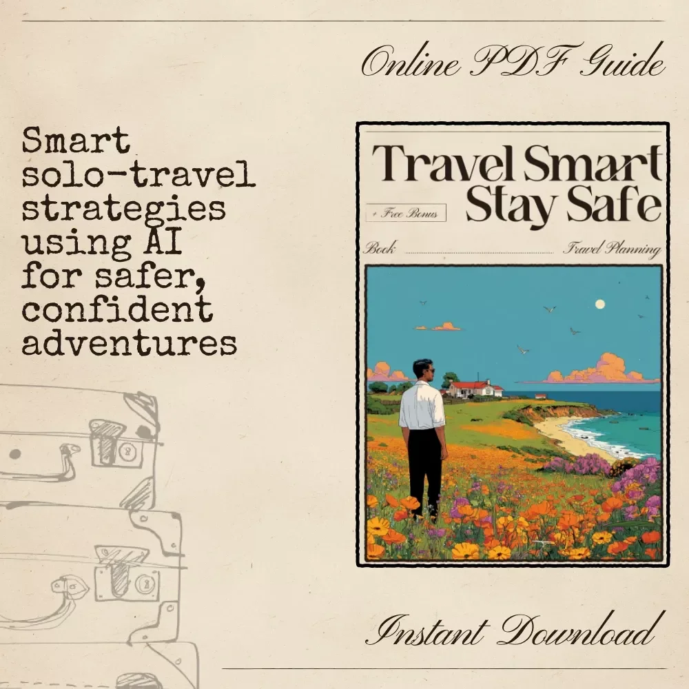 Travel Smart Stay Safe – Solo Travel Safety Ebook for Confident Adventures | AI for Planning a Safe Solo Itinerary | Digital Guide for Smarter, Safer Trips