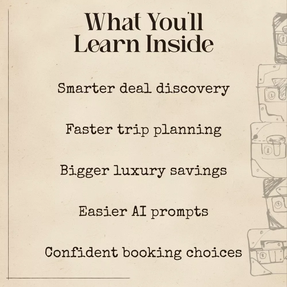 AI Secrets for Luxury All-Inclusive Deals | Ultimate Travel Savings eBook | Use ai to find five star all inclusive deals Fast | Digital Download Guide for Luxury Travelers