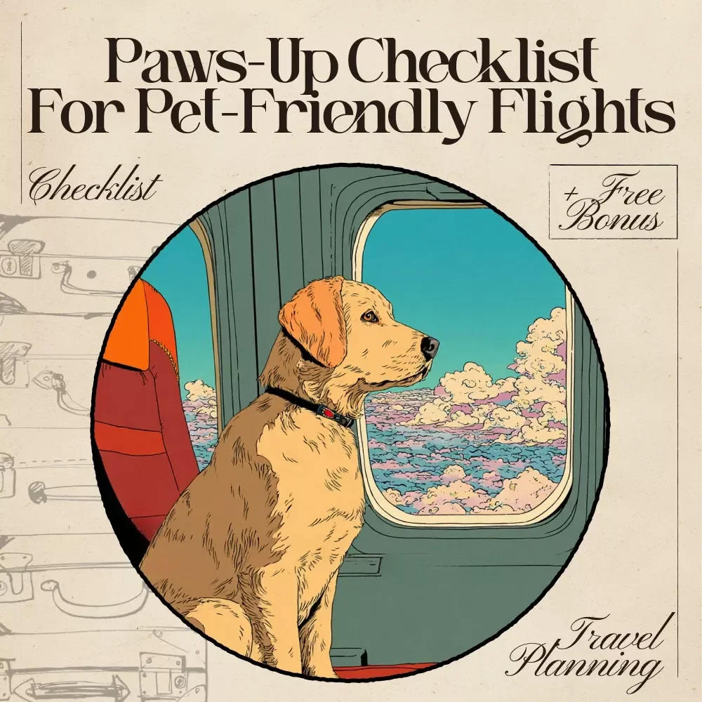 Paws-Up Checklist for Pet-Friendly Flights | Ultimate Travel Prep Guide for Stress-Free Pet-in-Cabin Trips | AI for Finding Pet in Cabin Friendly Flights | Digital Download for Smooth Airline Planning