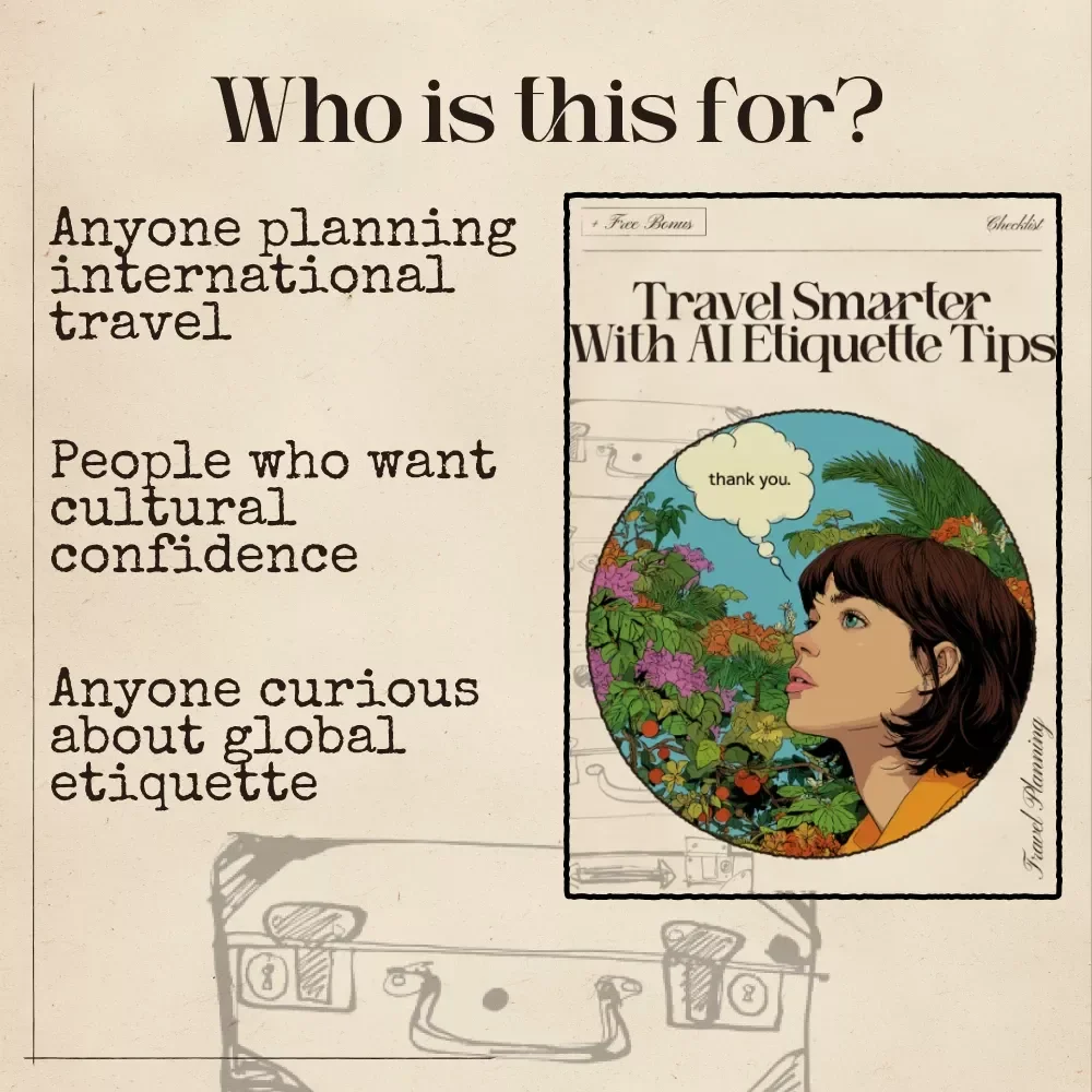 Travel Smarter with AI Etiquette Tips — Cultural Travel Checklist for Respectful Adventures | ai cultural etiquette tips for specific countries | Digital Download