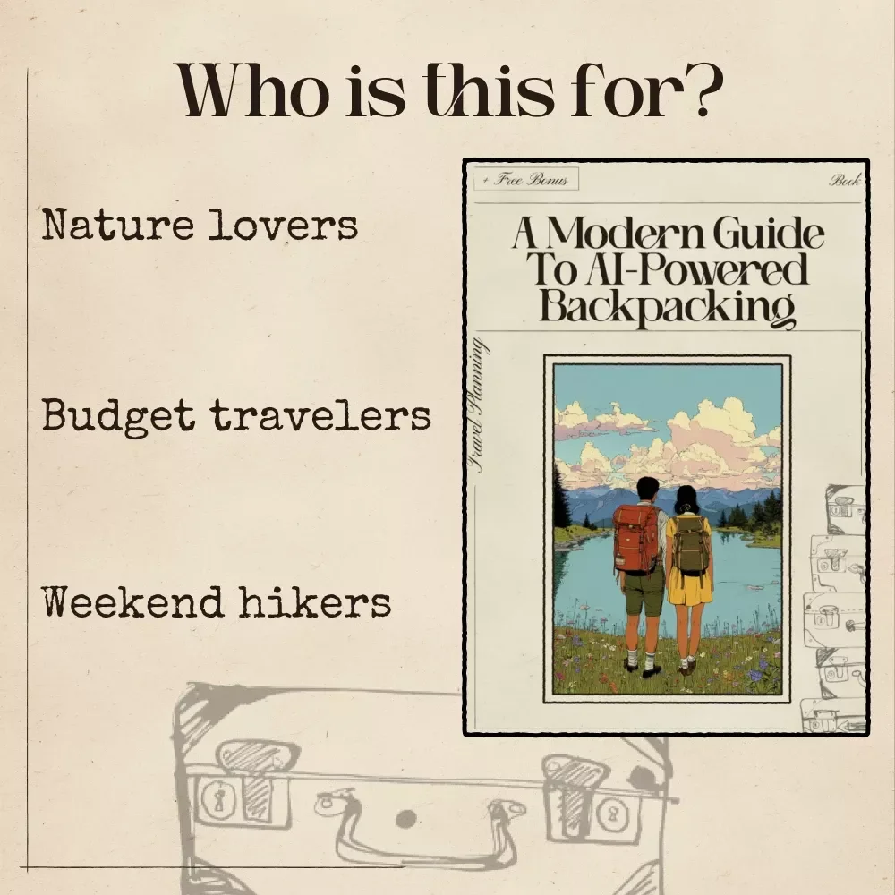 A Modern Guide to AI-Powered Backpacking | Digital eBook for Smarter Trip Planning | Learn using ai to plan a backpacking trip with Free Tools, Prompts, and Real-World Examples
