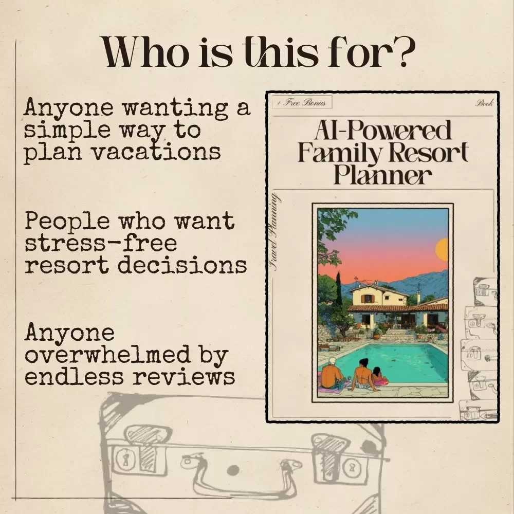 AI-Powered Family Resort Planner | Stress-Free Family Travel Guide | All-Inclusive Resort Planning eBook for Parents | Digital Download
