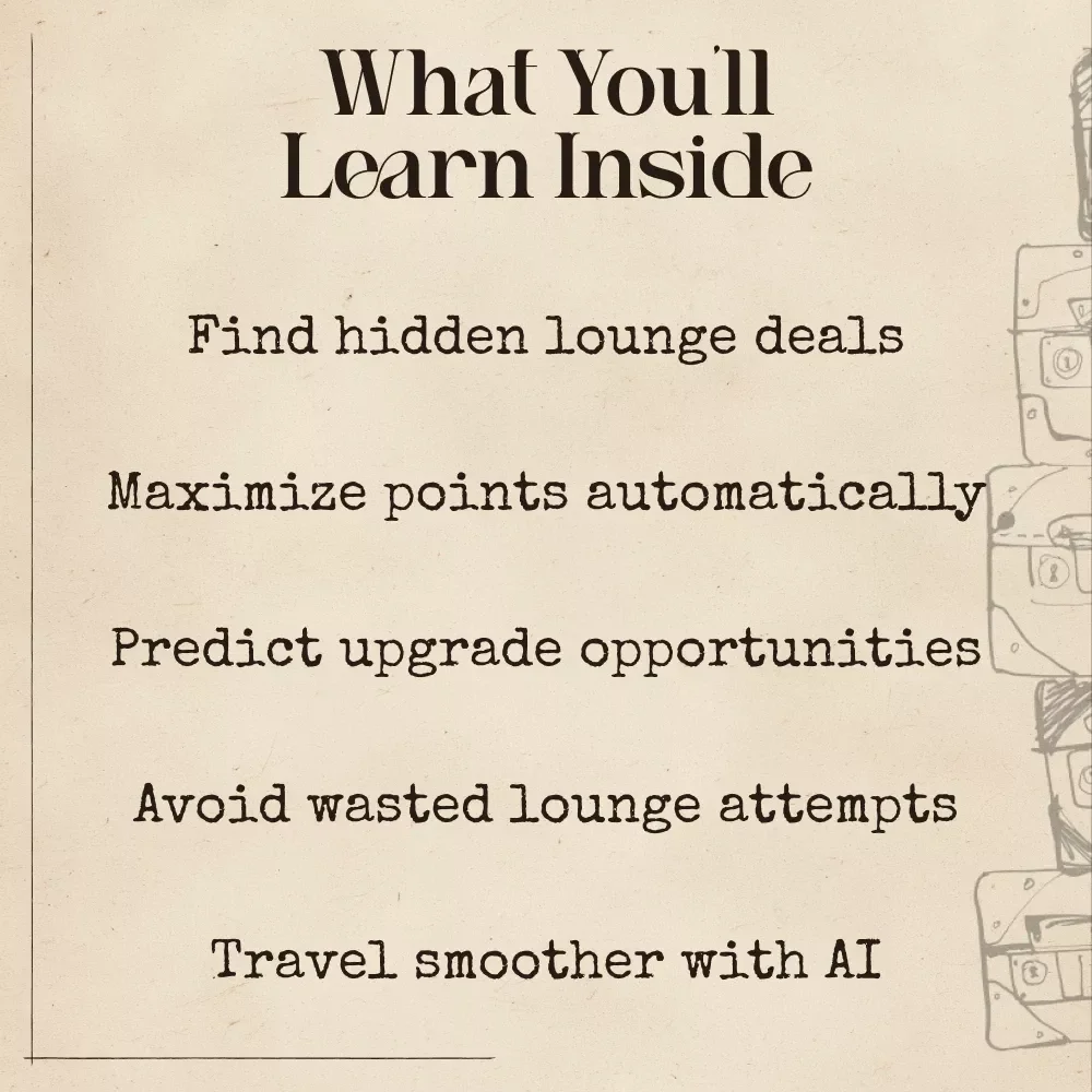 Smart AI Hacks for Airport Lounge Entry | Premium Travel eBook for Frequent Flyers | AI for Luxury Airport Lounge Access Hacks Guide | Digital Download