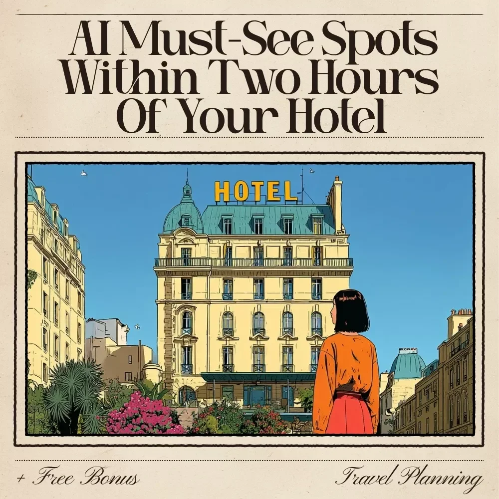 AI Must-See Spots Within 2 Hours of Your Hotel | Travel Guide, Digital Download, Local Discovery eBook, Smart Itinerary Planner for Fast Adventures