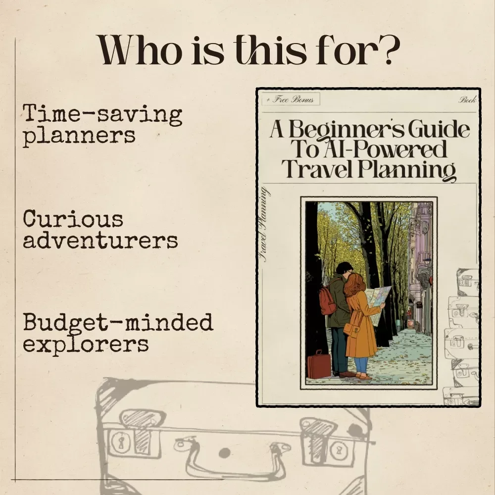 A Beginner’s Guide to AI-Powered Travel Planning | Digital eBook for Smarter Trips | Learn ai travel planner for beginners, Free Tools, Prompts & Real Examples
