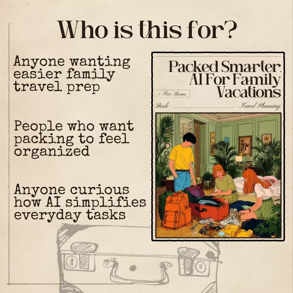 Packed Smarter: AI for Family Vacations — Digital Guide for Stress-Free Family Travel, AI Packing System, Smart Packing Lists, Family Travel Planner