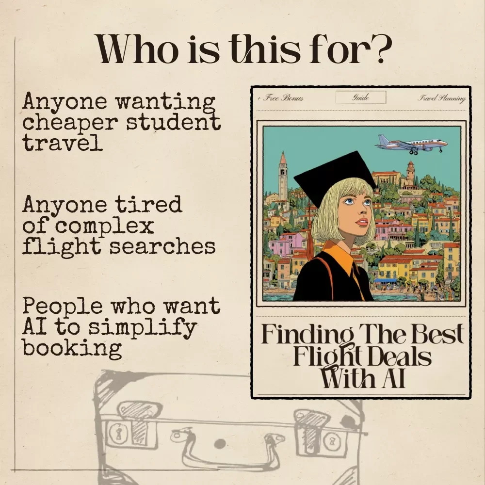 Finding the Best Flight Deals With AI — Student Travel Savings Guide | Digital Download | Learn ai to book flights with student discounts