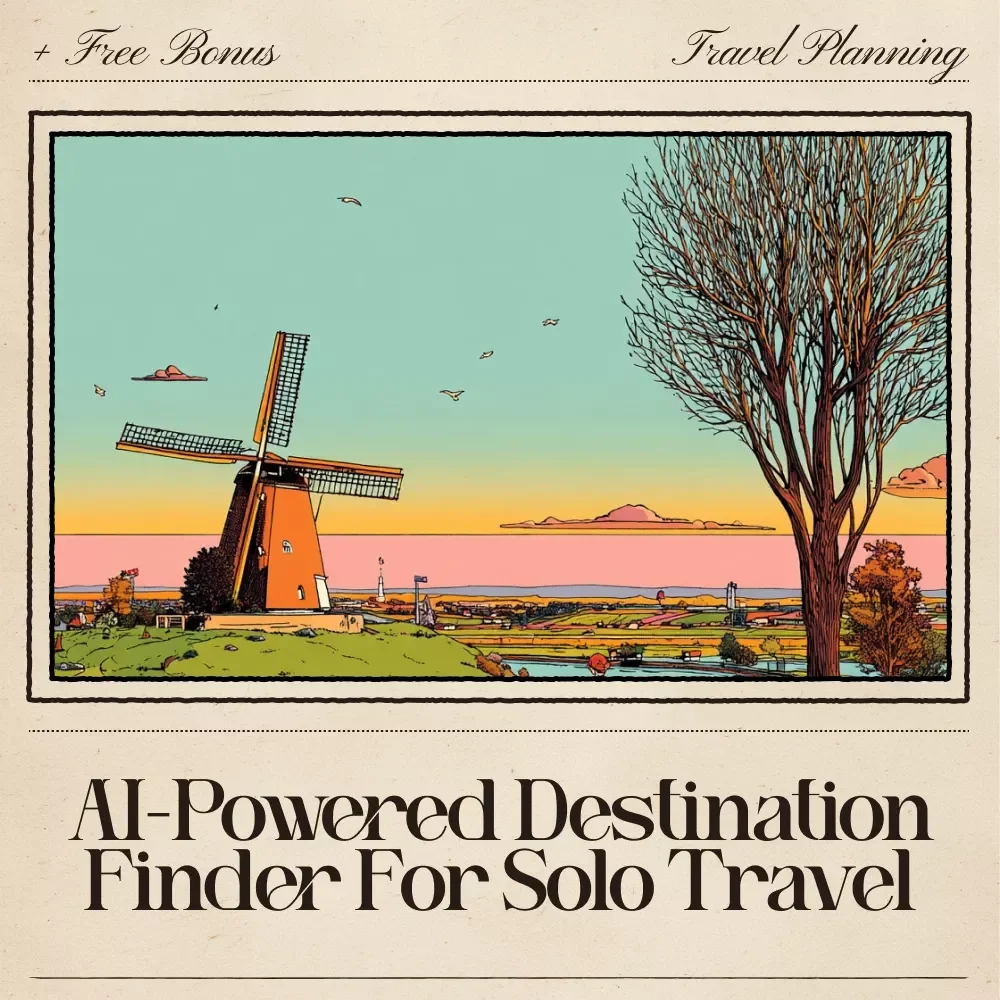 AI-Powered Destination Finder for Solo Travel | Checklist & Safety Guide | AI to Find Safe Destinations for Solo Travelers | Digital Download