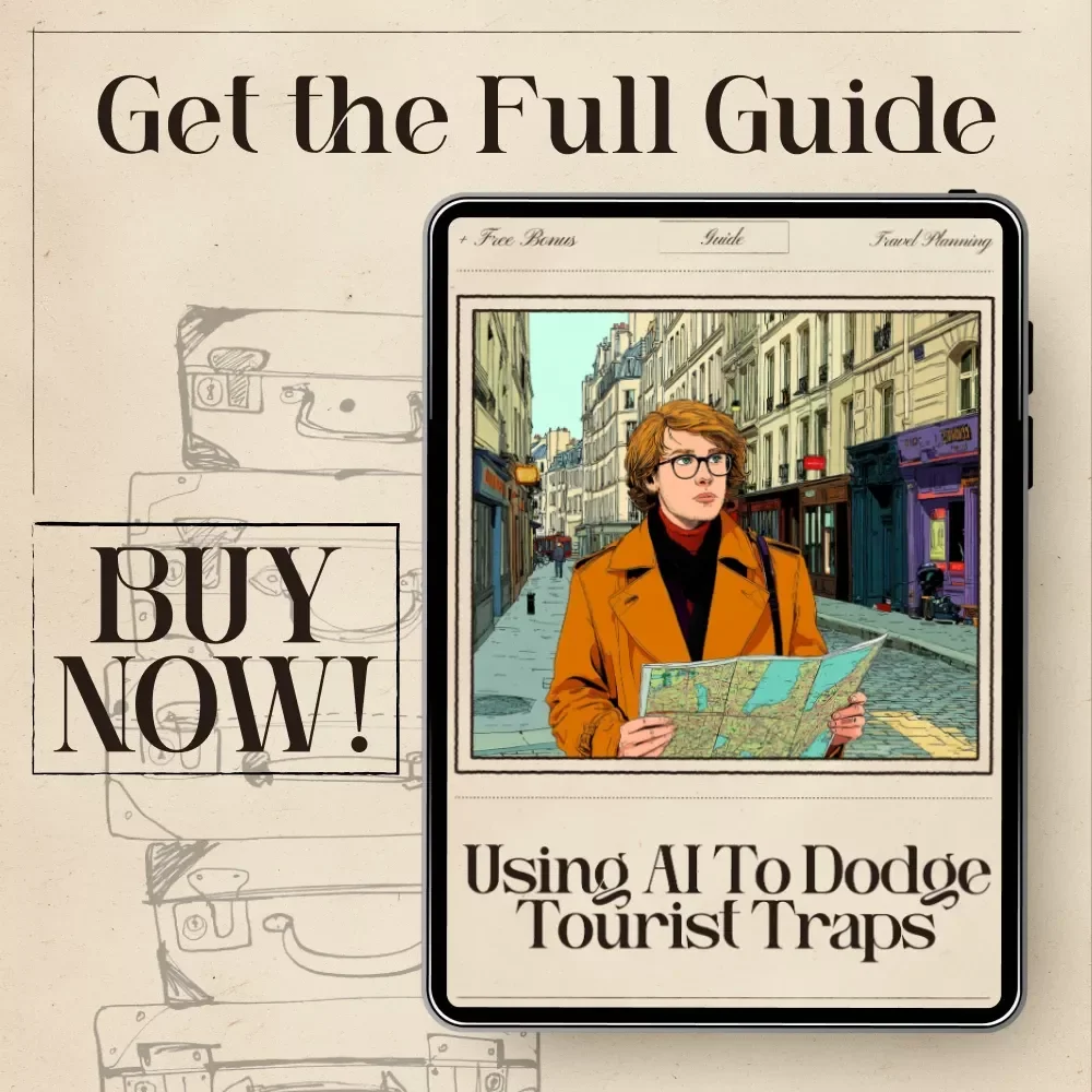 Using AI to Dodge Tourist Traps | Smart Travel Guide for Hidden Gems, AI for Avoiding Tourist Traps, Digital Download for Travelers