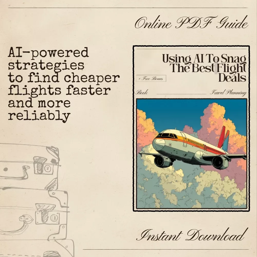 Using AI to Snag the Best Flight Deals Ebook | Ultimate Travel Savings Guide with ai tools for flight deal alerts | Digital Download for Smarter Trip Planning