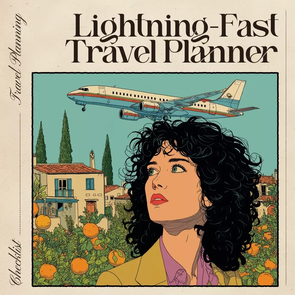 Lightning-Fast Travel Planner | Speed-Priority Flight Checklist for Smarter Trips | AI Travel Guide for Finding Flights with the Shortest Total Travel Time | Printable & Digital Download