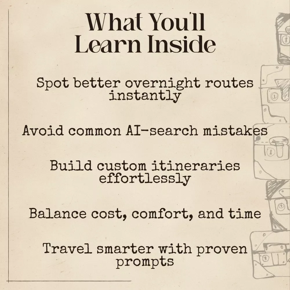 Smarter Flight Hunting — AI-Enhanced Guide for Finding Flights with Overnight Options, Travel Hacks, Red-Eye Strategies, and Smart Itinerary Planning (Digital Download)