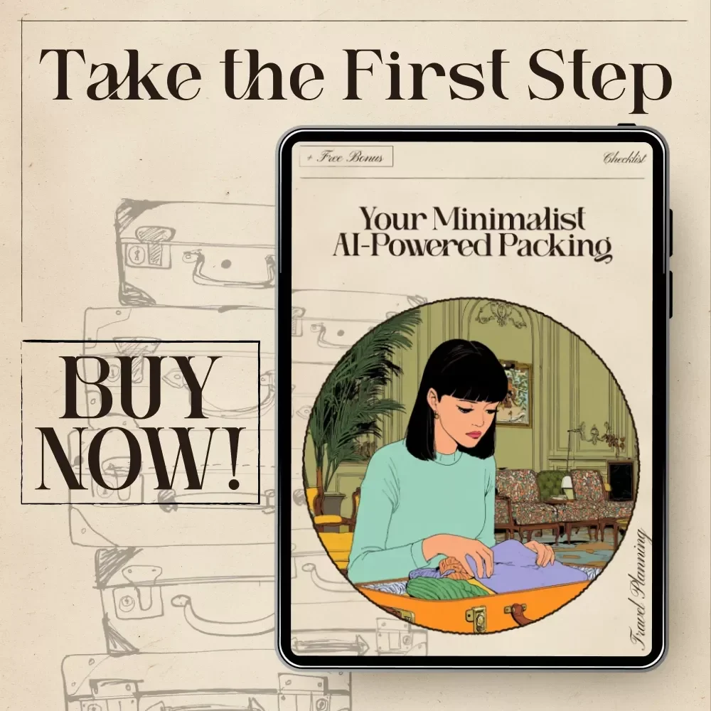 Your Minimalist AI-Powered Packing | Printable Travel Checklist | Long Trip Planner | Smart Luggage Guide for ai for minimalist packing for long trips