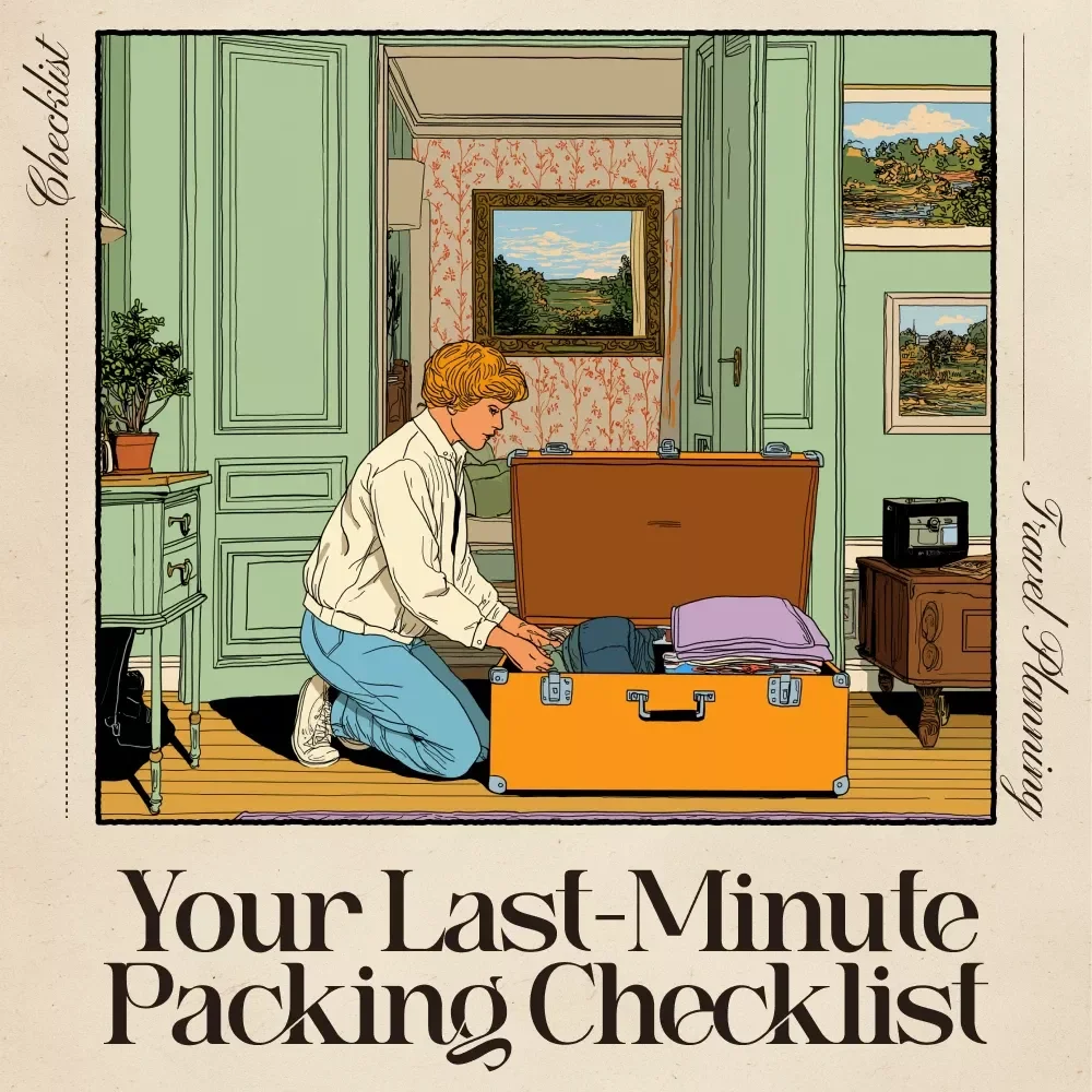 Your Last-Minute Packing Checklist | AI for Last Minute Packing Checklist Digital Download