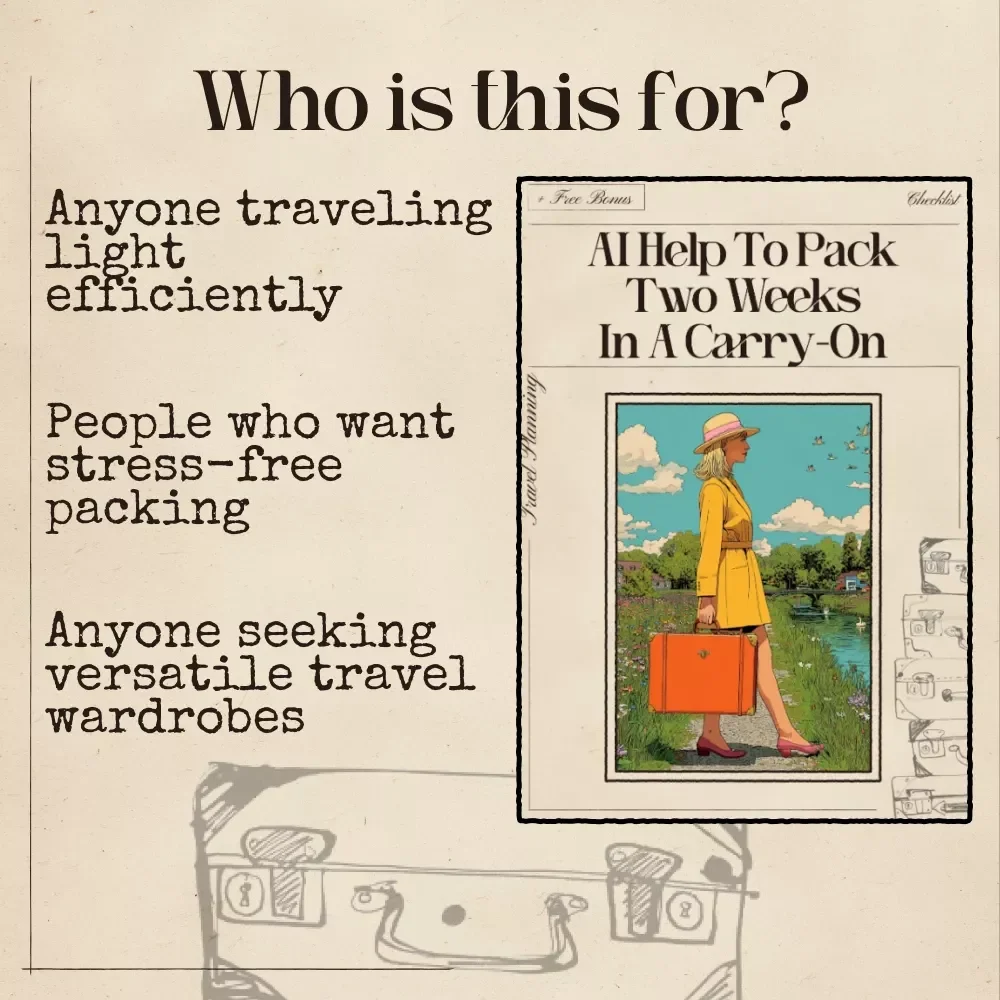 AI Help to Pack Two Weeks in a Carry-On | Ultimate Checklist for Travel, Capsule Wardrobe & Smart Packing