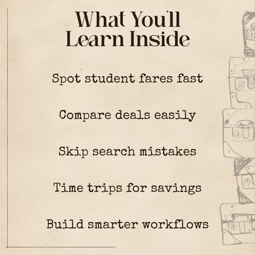 Finding the Best Flight Deals With AI — Student Travel Savings Guide | Digital Download | Learn ai to book flights with student discounts