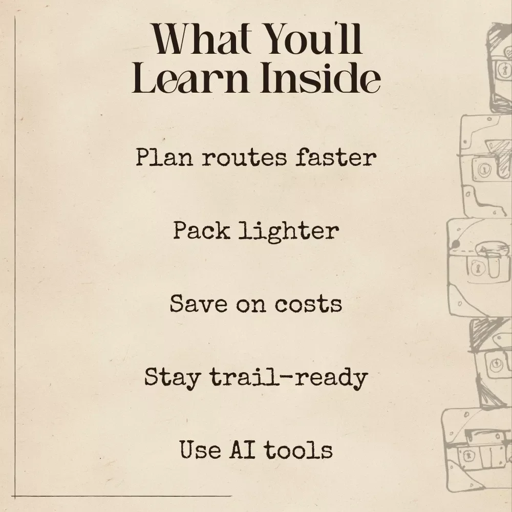 A Modern Guide to AI-Powered Backpacking | Digital eBook for Smarter Trip Planning | Learn using ai to plan a backpacking trip with Free Tools, Prompts, and Real-World Examples