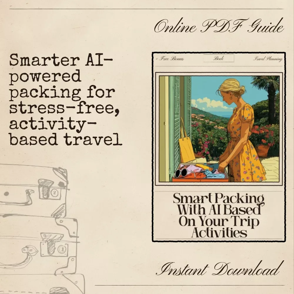 Smart Packing With AI Based on Your Trip Activities | Ultimate Travel eBook for Stress-Free Suitcase Planning | ai for packing list based on trip activities Guide